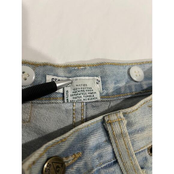 Vintage GUESS Georges Marciano Jeans Mens Blue Acid Wash Denim 80s 90s 36X30 - Picture 4 of 7